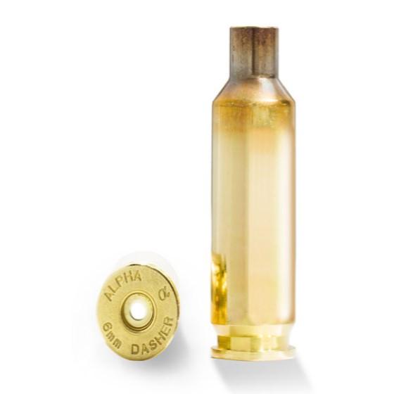 Alpha Munitions Ultra Premium Unprimed Brass Cartridge Cases 6mm Dasher Brass 100/ct