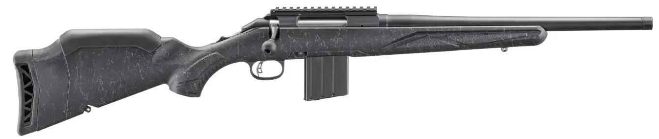RUGER AMERICAN G2 PATROL 6MM ARC 16.10" BULL CONTOUR BLACK SPLATTER 10RD