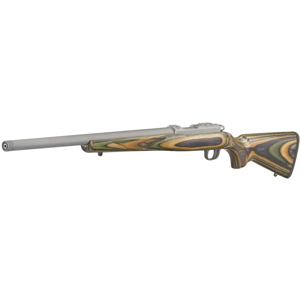 RUGER M77/22 BOLT RFL, 22 HORNET 18.5" MATTE STS, THREADED, GRN MTN STOCK