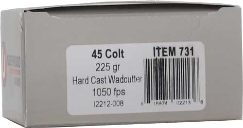 UNDERWOOD 45 LC 225GR  HARD - CAST WADCUTTER 20RD 10BX/CS