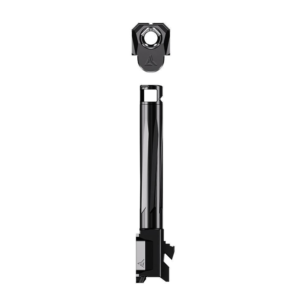Radian Afterburner and Ramjet Micro Compensator and Ported Handgun Barrel for Glock G43 Black