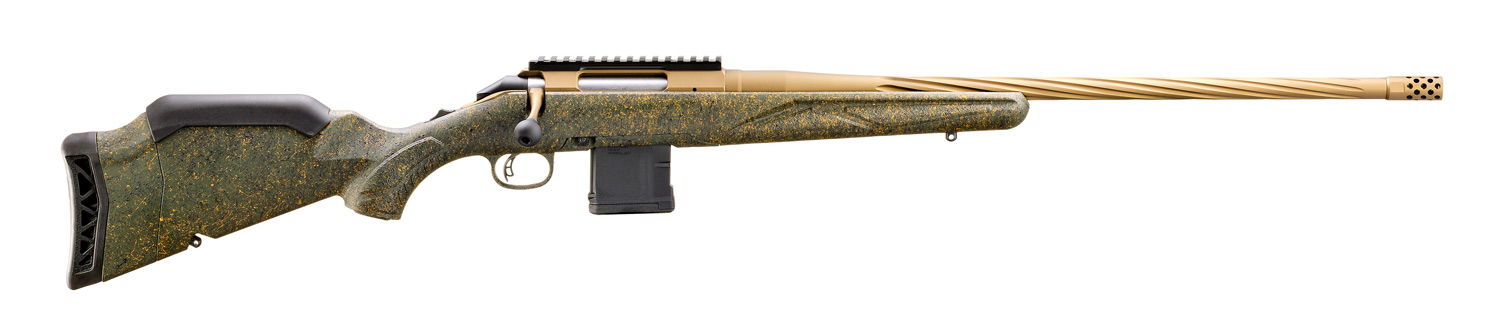 RUGER AMERICAN G2 PRED RFL 223REM 22" T.B. SPIRAL BBL, GRN SPLTR,BRNT BRNZ 10RD