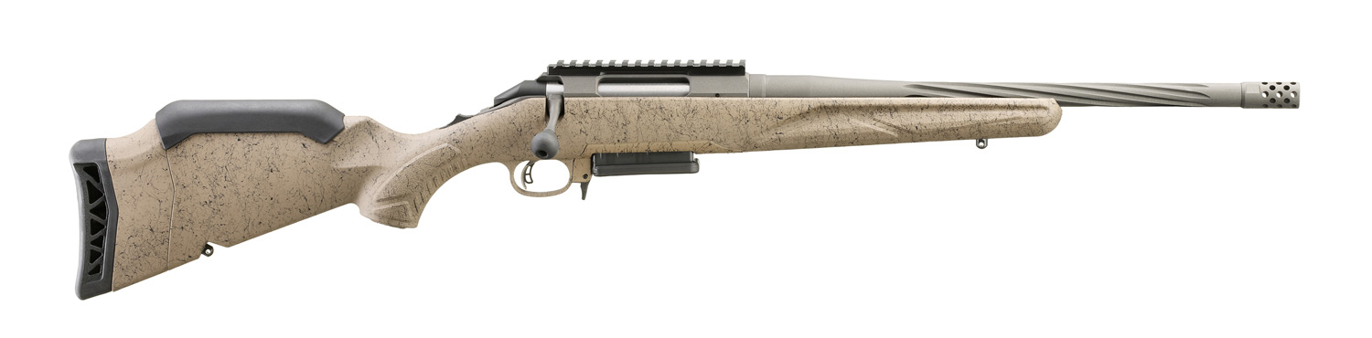 RUGER AMERICAN G2 RANCH RFL 243 WIN 16.1" FDE SPLATTER 3RD AI STYLE MAG