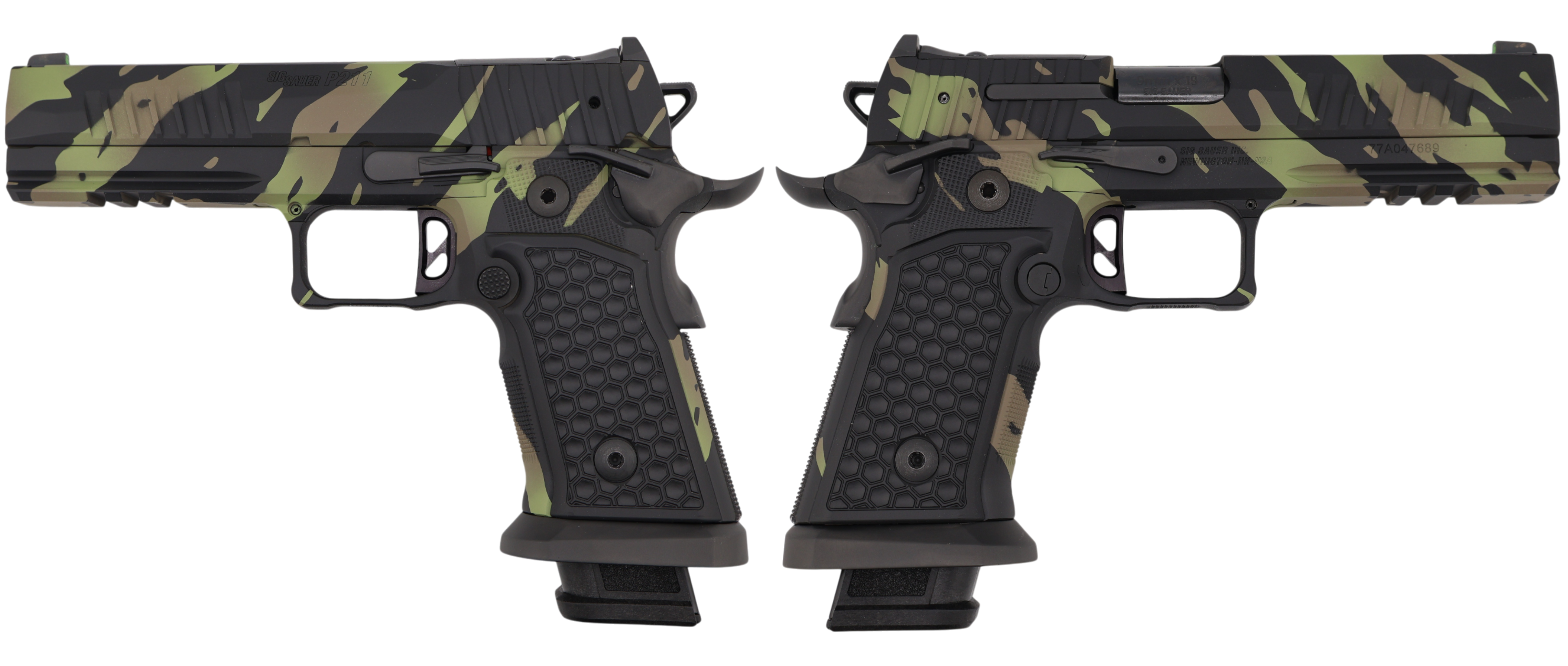 SIG SAUER P211-GT5 9MM PISTOL 5" TIGER STRIPE 2-21RD, 1-17RDRD MAGS