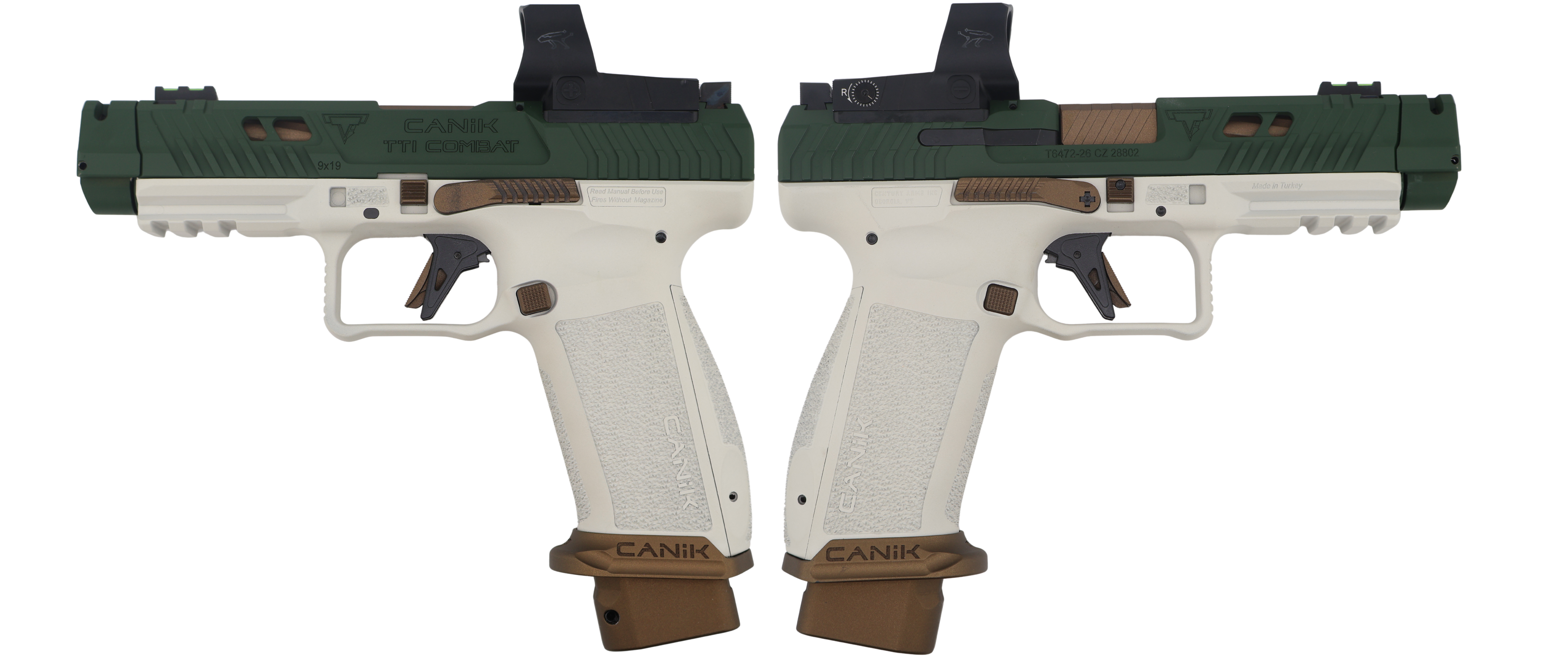 CANIK TTI COMBAT TIMBERLINE W/MECANIK OPTIC 9MM PISTL 4.74" 2-18RD