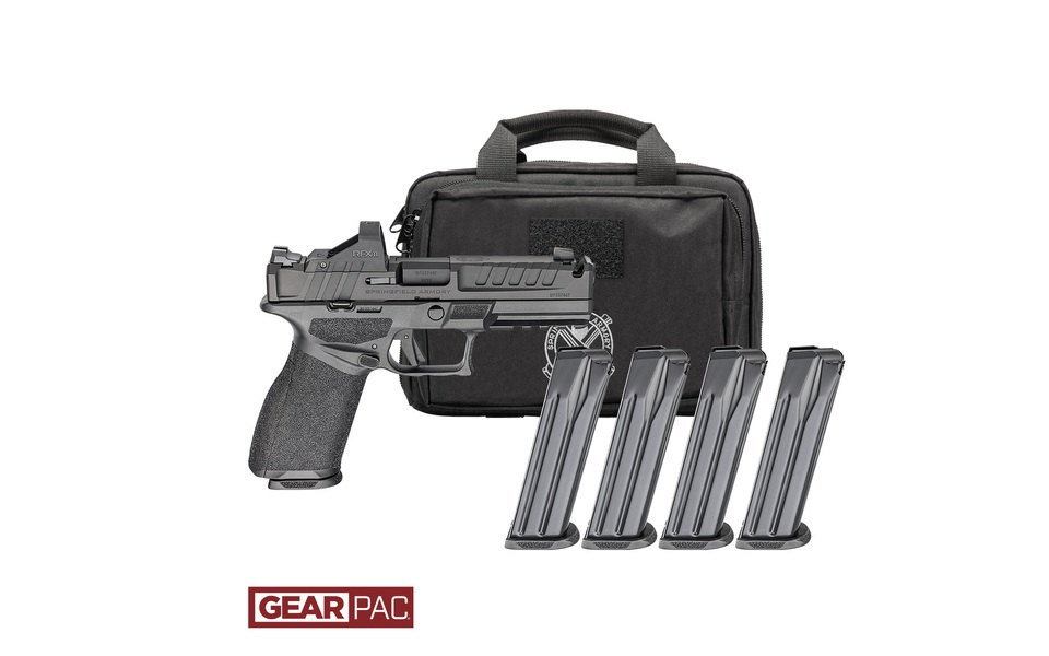 SPRINGFIELD ARMORY ECHELON 4.5F COMP 15RD FS 9MM PISTOL U DOT GEAR PAC VIRIDIAN RFX11,BAG,4MAGS