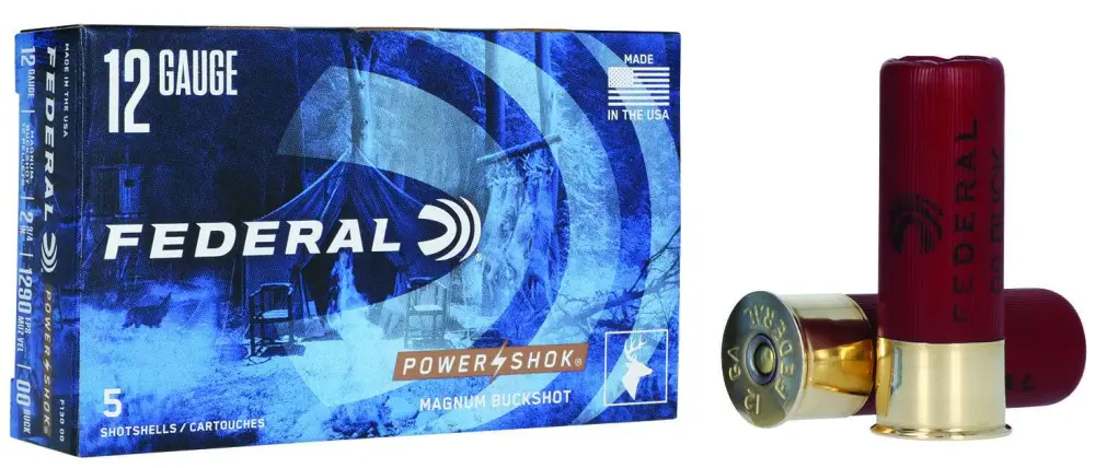 FEDERAL 12GA 2-3/4" MAG. 12 PELLETS-00 BUCK 5 RD/BX 50 BX/CS