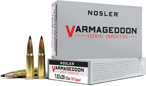 NOSLER VARMAGEDDON 7.62X39 - 123GR FBT 20RD 10BX/CS