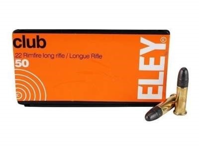 Eley 22LR Club ELEY2100 40 gr LRN 50 rounds