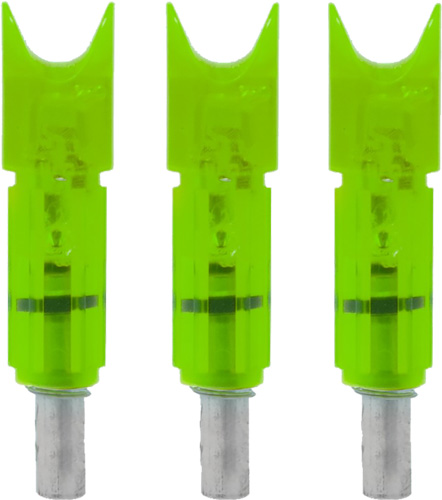 LUMENOK GOLD TIP LIGHTED NOCK - FOR BOLT CRESCENT GREEN 3PK