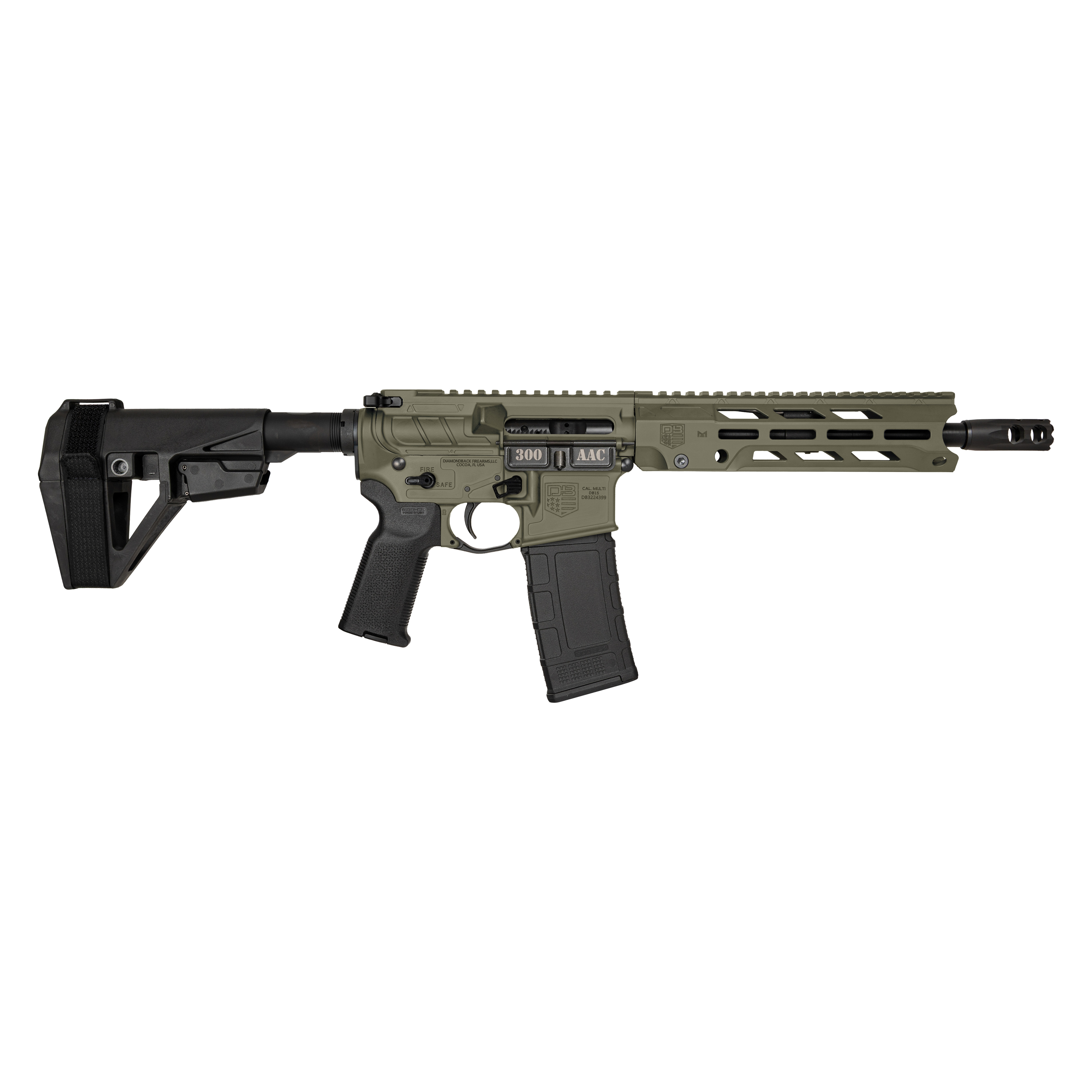 DIAMONDBACK FIREARMS DB15O 300BLK ODG 10" BRACE